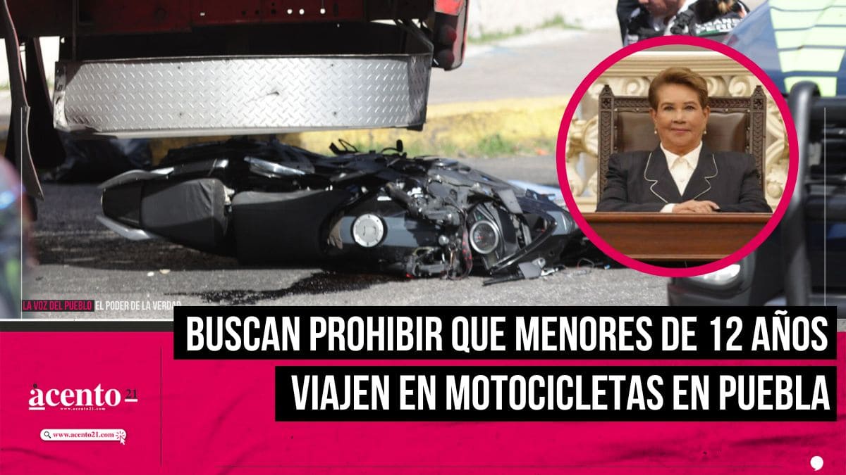 Proponen prohibir que menores de 12 años viajen en motocicletas en Puebla