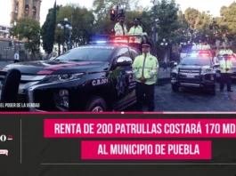 Renta de 200 patrullas costará 170 mdp al municipio de Puebla