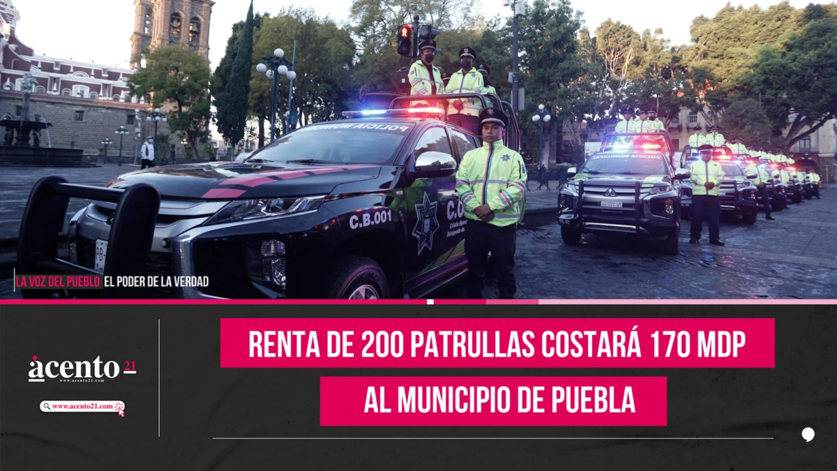 Renta de 200 patrullas costará 170 mdp al municipio de Puebla