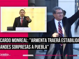 Ricardo Monreal confía en que Armenta de estabilidad a Puebla “hay gran expectativa en Armenta”