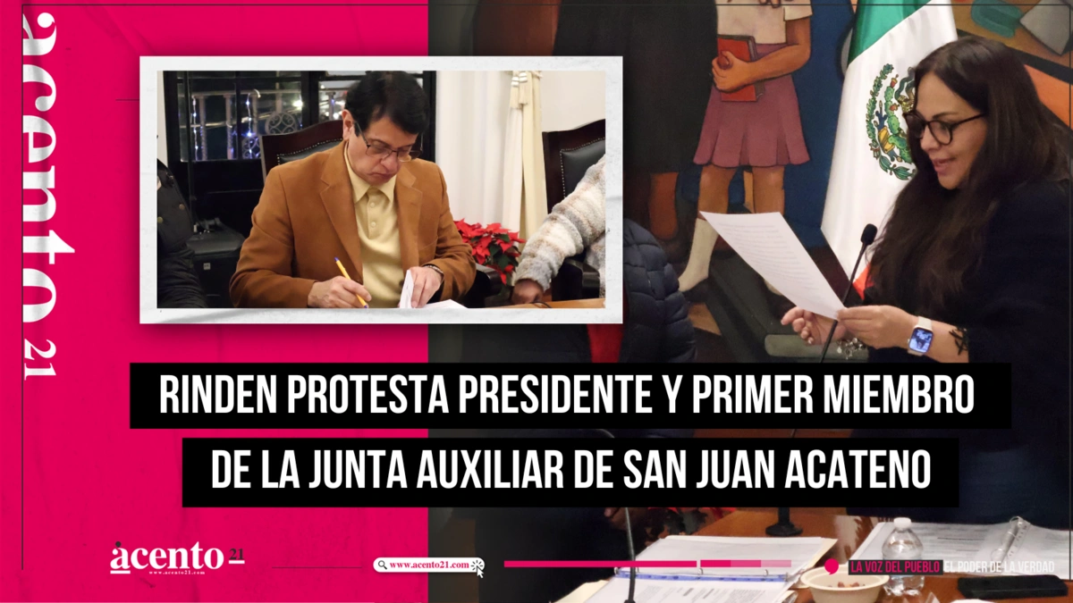 Rinden protesta Presidente y Primer Miembro de la Junta Auxiliar de San Juan Acateno