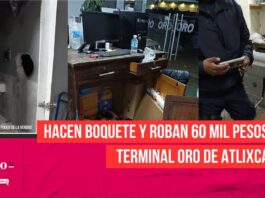 Roban terminal Oro de Vía Atlixcáyotl y se llevan 60 mil pesos