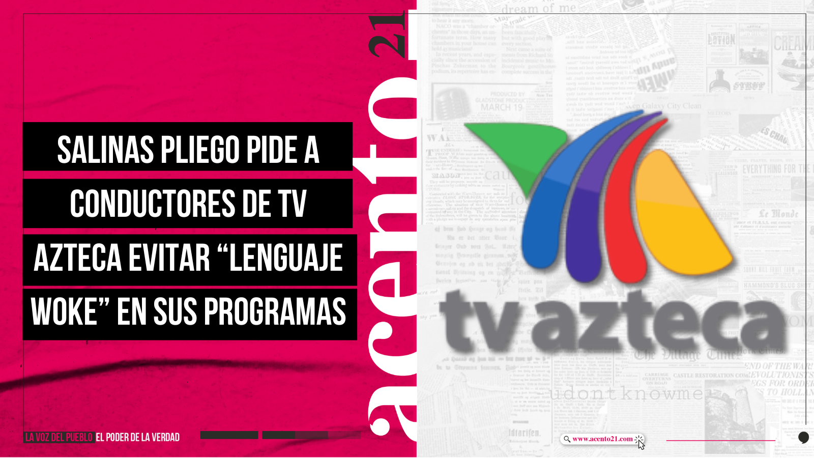 Salinas Pliego pide a conductores de TV Azteca