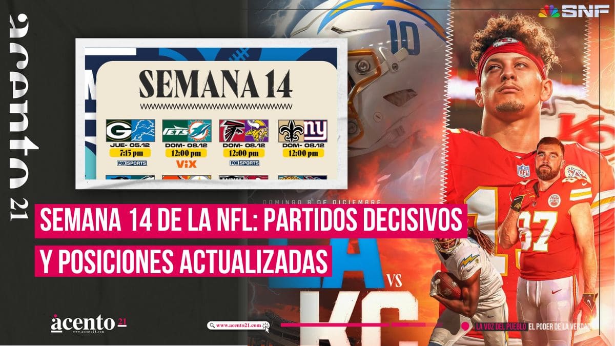 Semana 14 de la NFL Horarios y detalles que no te debes perder