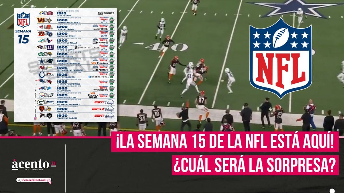 Semana 15 de la NFL; Fechas y horarios