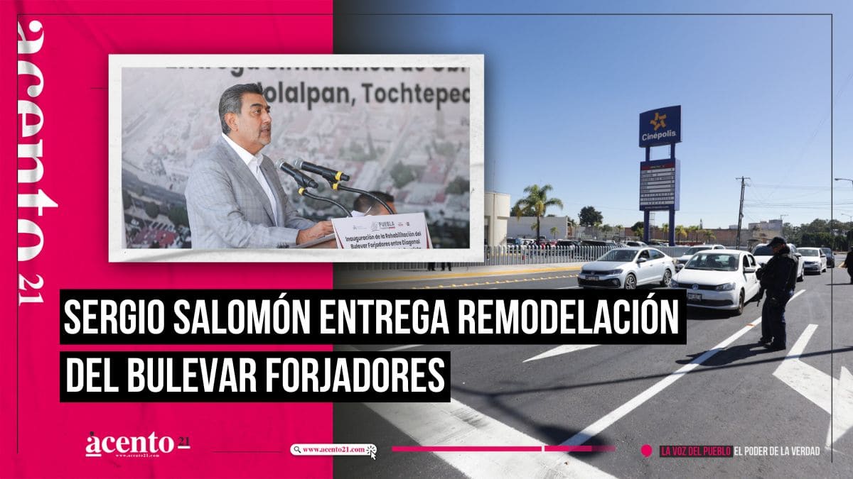 Sergio Salomón entrega remodelación del bulevar Forjadores y obras en el interior del estado