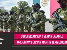 Supervisan SSP y SEMAR labores