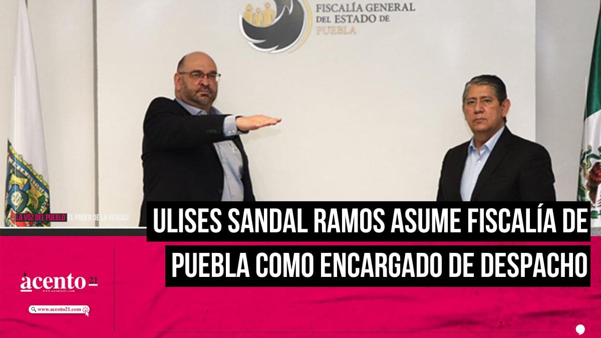 Ulises Sandal Ramos Koprivitza quedará a cargo de la Fiscalía Puebla mientras se define a nuevo titular