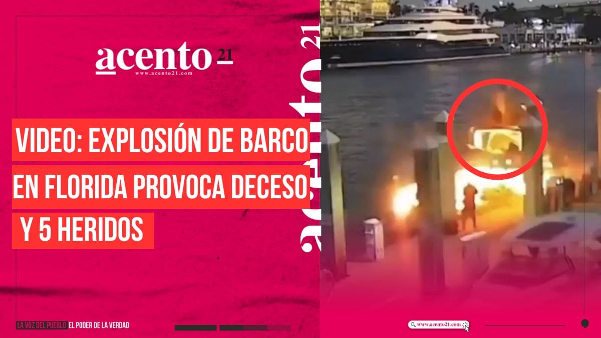 VIDEO Explosión de barco en Florida