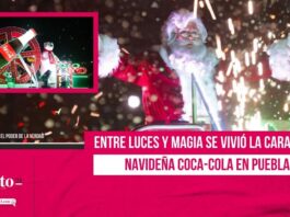 Entre luces y magia se vivió la Caravana Coca Cola en Puebla