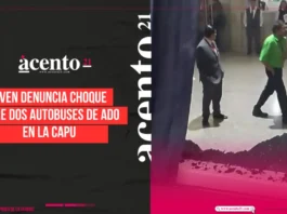 Joven denuncia choque entre dos autobuses de ADO en la CAPU