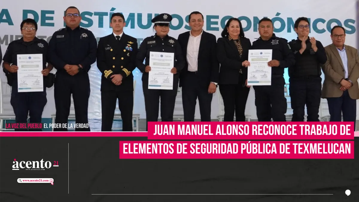 Juan Manuel Alonso reconoce trabajo de elementos de seguridad pública de Texmelucan