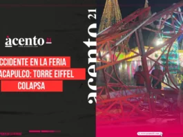 Accidente en la Feria de Acapulco: Torre Eiffel colapsa