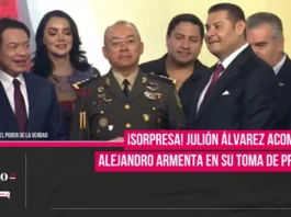 ¡Sorpresa! Julión Álvarez acompañó a Alejandro Armenta en su toma de protesta