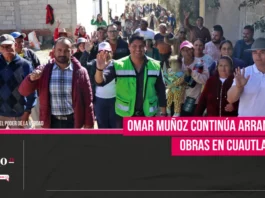 Omar Muñoz continúa arranque de obras en Cuautlancingo