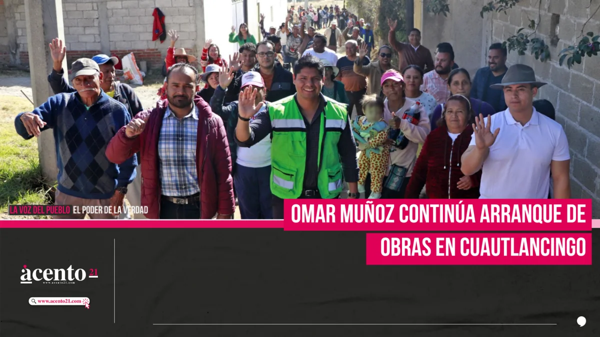 Omar Muñoz continúa arranque de obras en Cuautlancingo