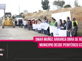 Omar Muñoz arranca obra de acceso al municipio desde Periférico Ecológico