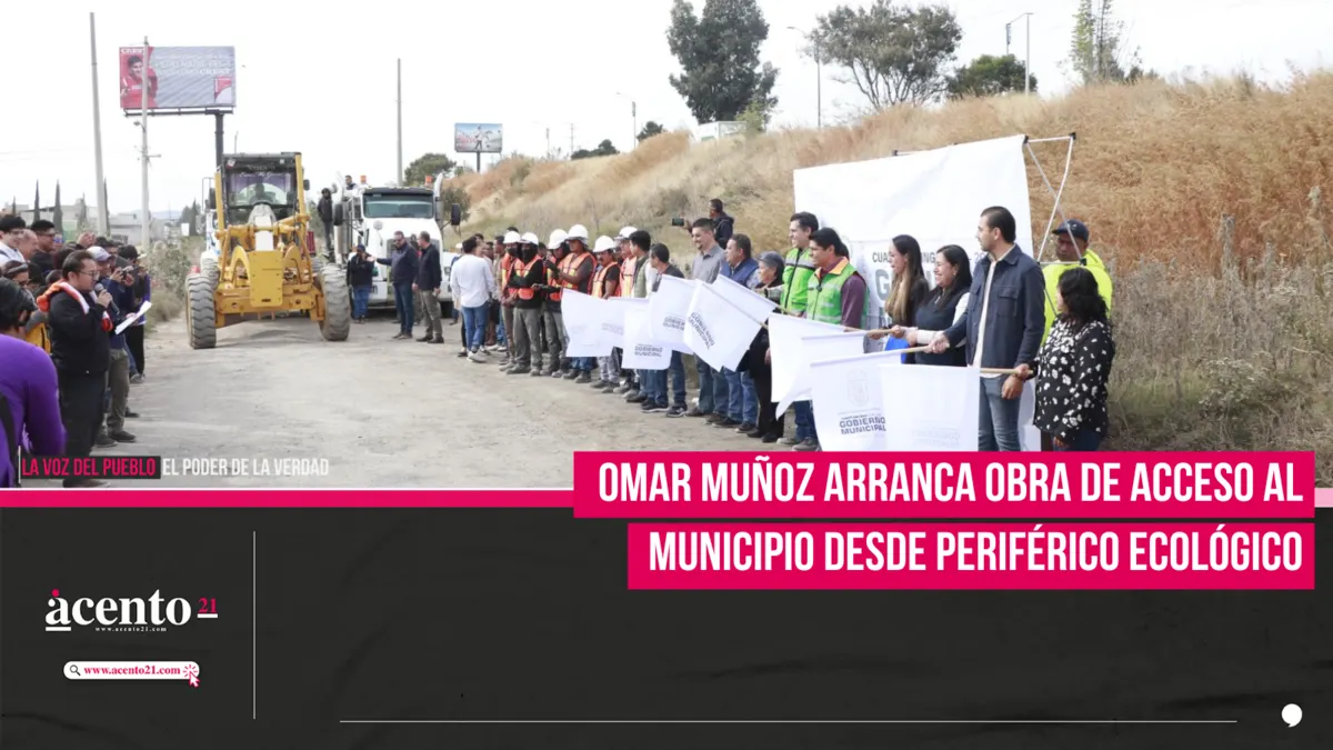 Omar Muñoz arranca obra de acceso al municipio desde Periférico Ecológico