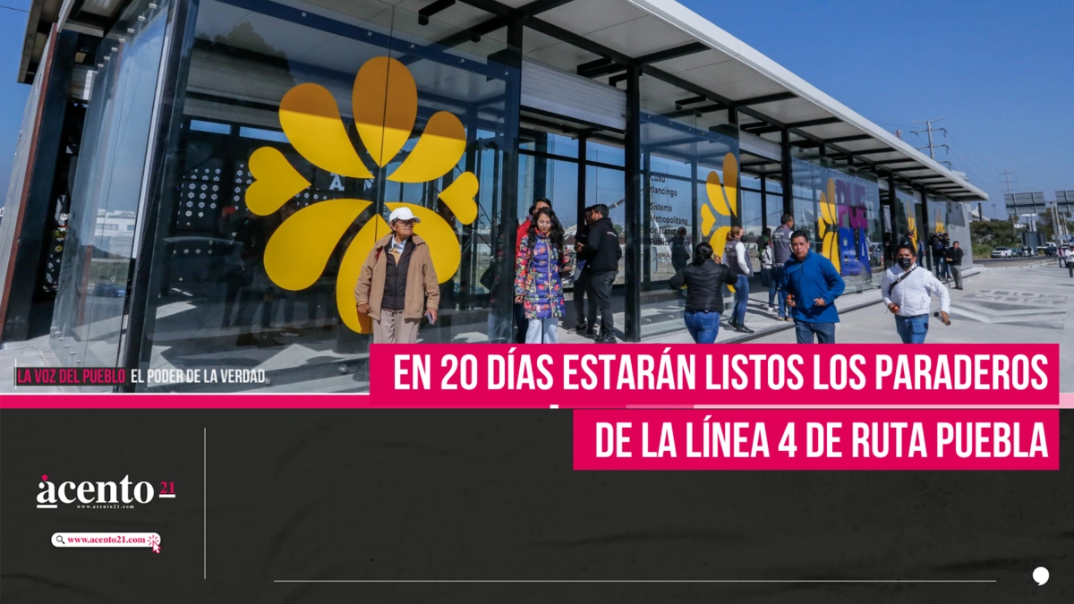 En 20 días estarán listos los paraderos de la Línea 4 de RUTA Puebla