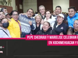 Pepe Chedraui y MariElise celebran posadas en Xochimehuacan y Caleras