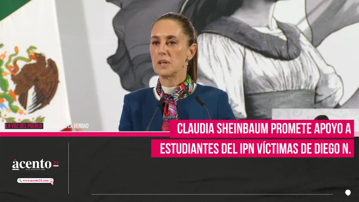 Claudia Sheinbaum promete apoyo a estudiantes del IPN víctimas de Diego N.