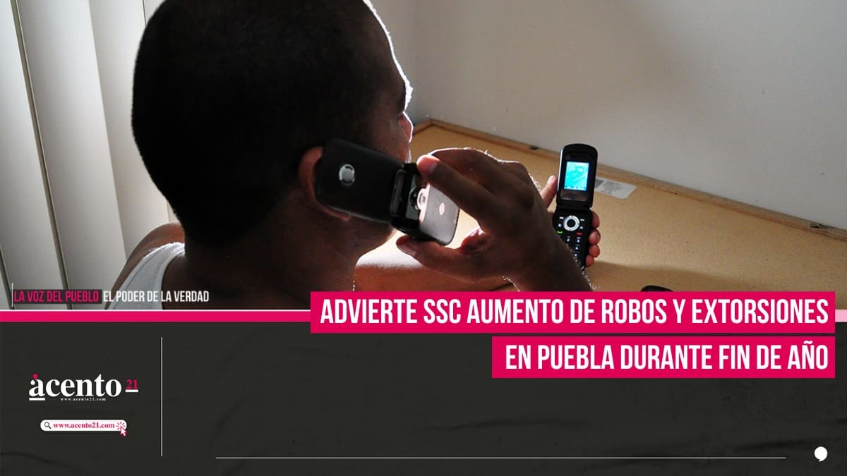 Advierte SCC aumento de robos y extorsiones en Puebla durante fin de año