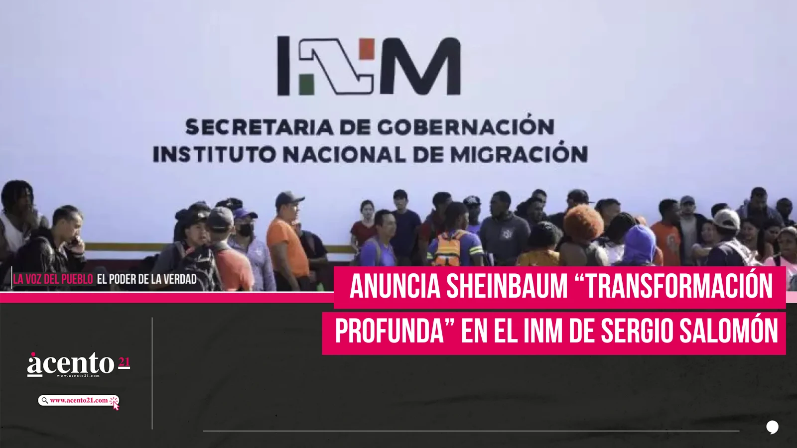 Anuncia Sheinbaum “transformación profunda” en el Instituto de Migración de Sergio Salomón