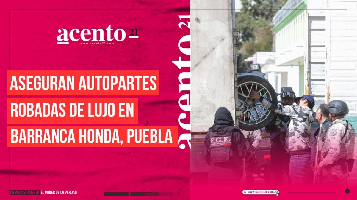 Aseguran lote de autopartes robadas de lujo en Puebla