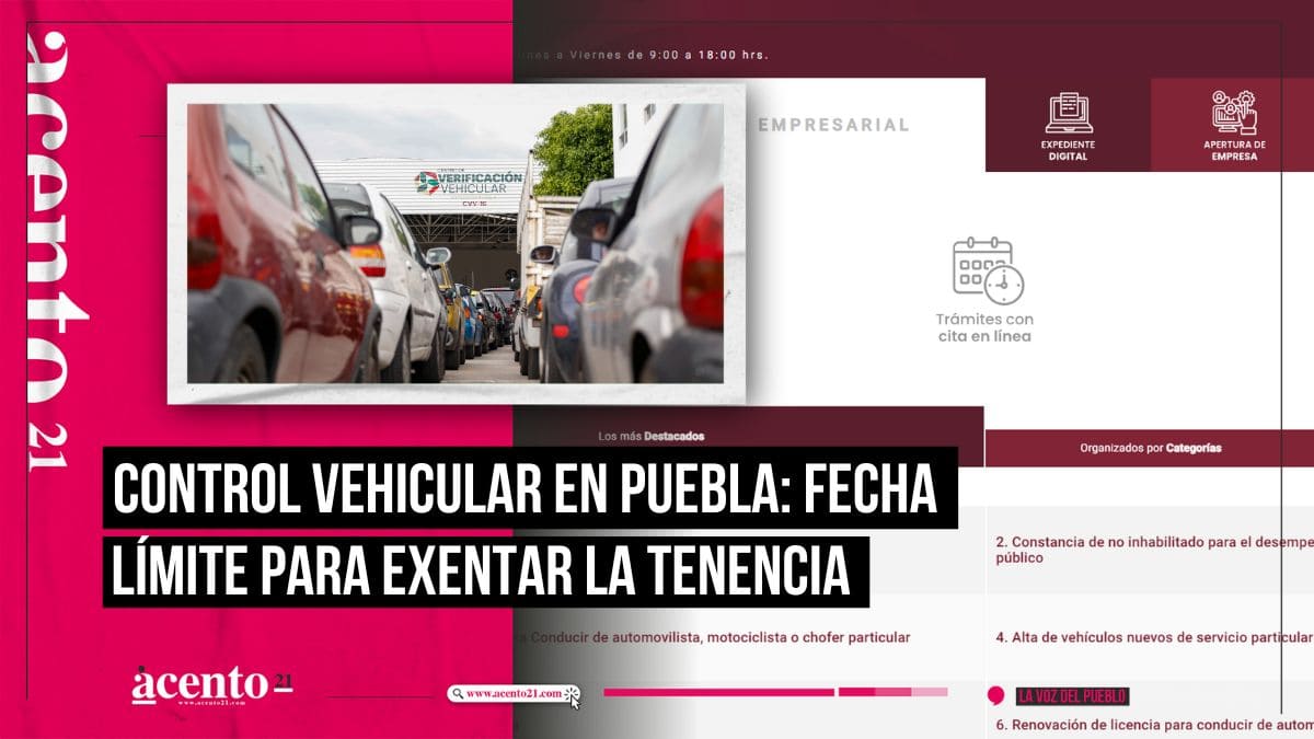 ¿Cuándo es la fecha límite para pagar el control vehicular en Puebla y extender la tenencia