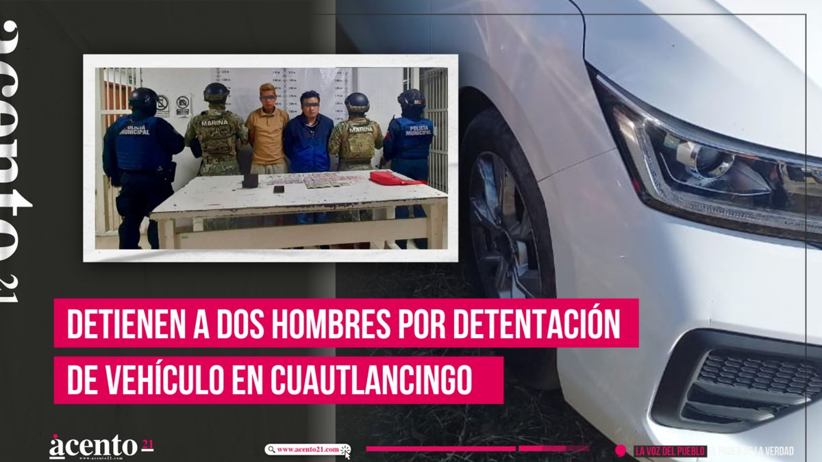 Detienen a dos hombres por detantación