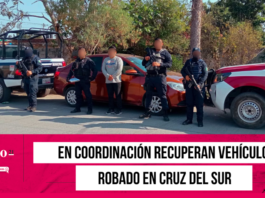 En coordinación recuperan auto robado