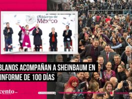 Los poblanos presentes en informe de primeros 100 días de Sheinbaum como presidenta de México