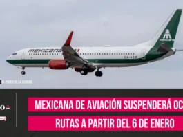 Mexicana de Aviación suspenderá