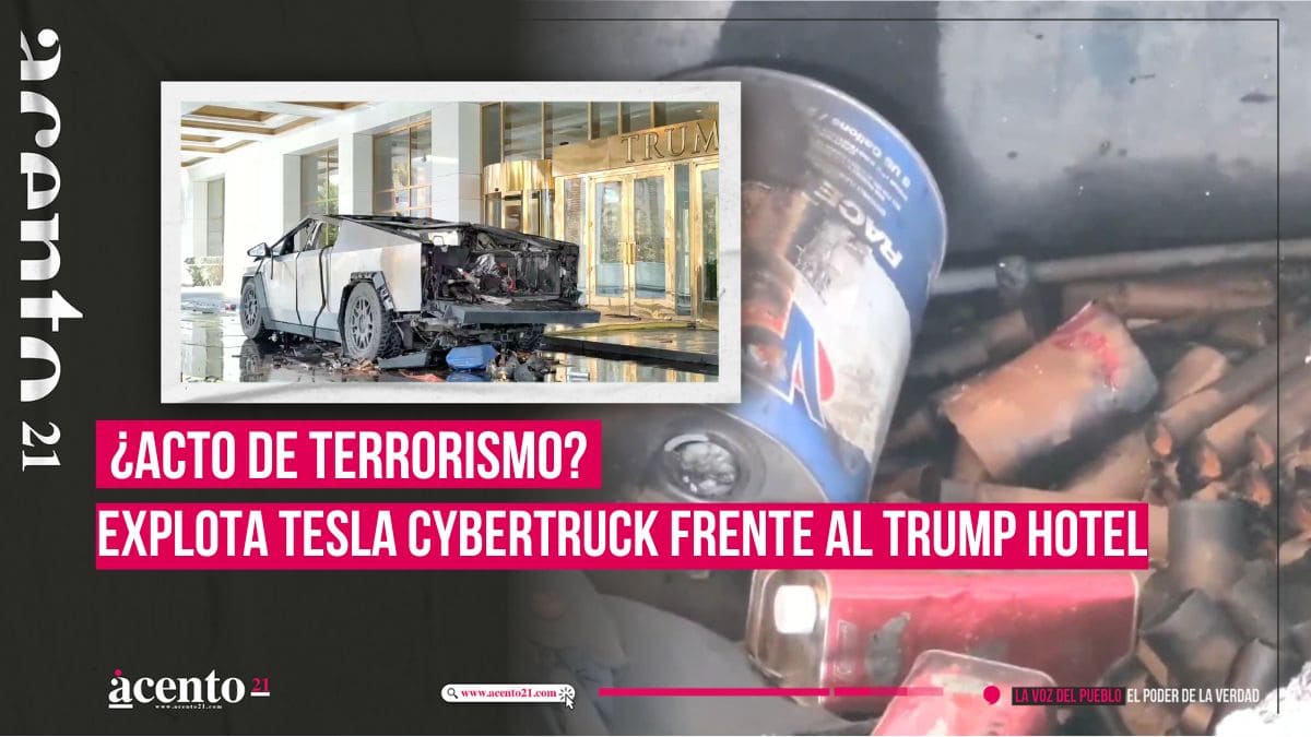 VIDEO Explota un Tesla Cybertruck enfrente de Torre de Trump