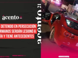 Sujeto detenido en persecución del Hermanos Serdán lesionó a policía y tiene antecedentes