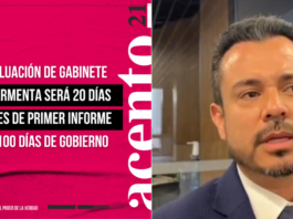 Evaluación de gabinete de Armenta será 20 días antes