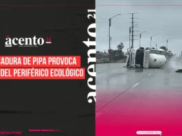 Volcadura de pipa provoca cierre del Periférico Ecológico de Puebla