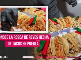 Esta es la deliciosa rosca de reyes hecha de tacos que encontrarás en Puebla