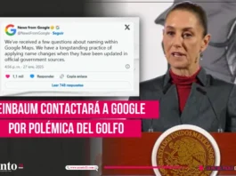 Claudia Sheinbaum contactará a Google por polémica del Golfo