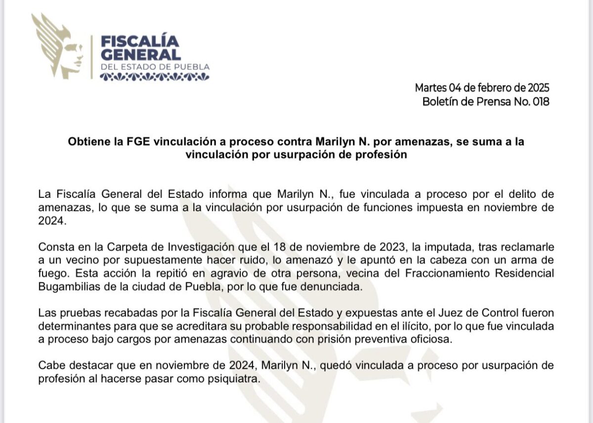 Vinculan a proceso a Marilyn Cote, ahora por agresión en contra de un vecino