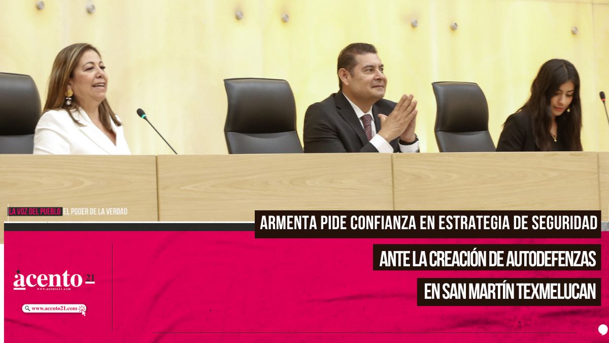 Armenta pidió confiar en la estrategia de seguridad y no formar autodefensas en Puebla