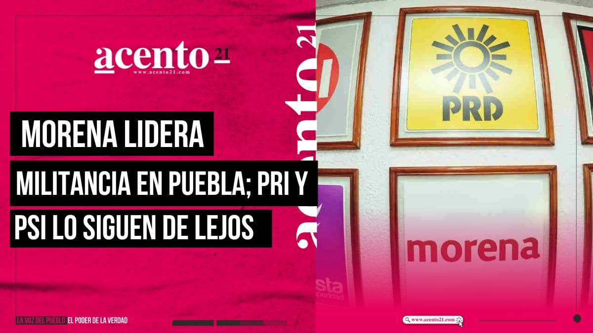 ¿Qué partido político tiene más militantes afiliados en Puebla