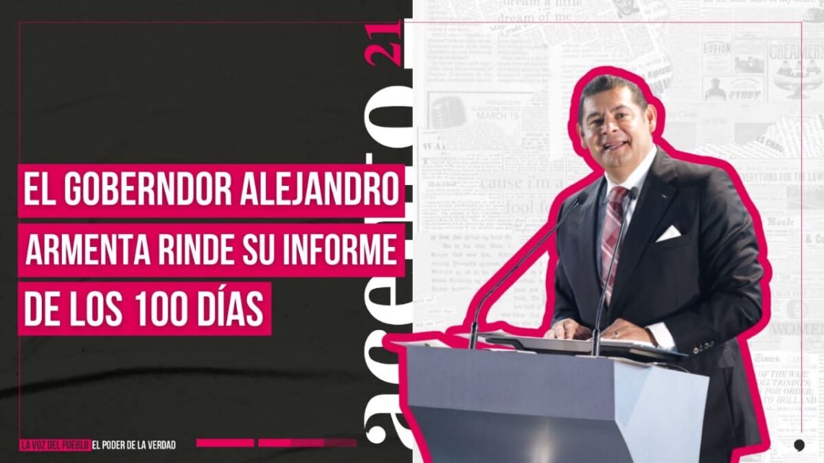 “Contamos los días para saber que no somos virreyes ni monarcas”, Armenta en informe de 100 días de Gobierno