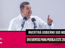 Invertirá gobierno 500 mdp en eventos para Puebla este 2025