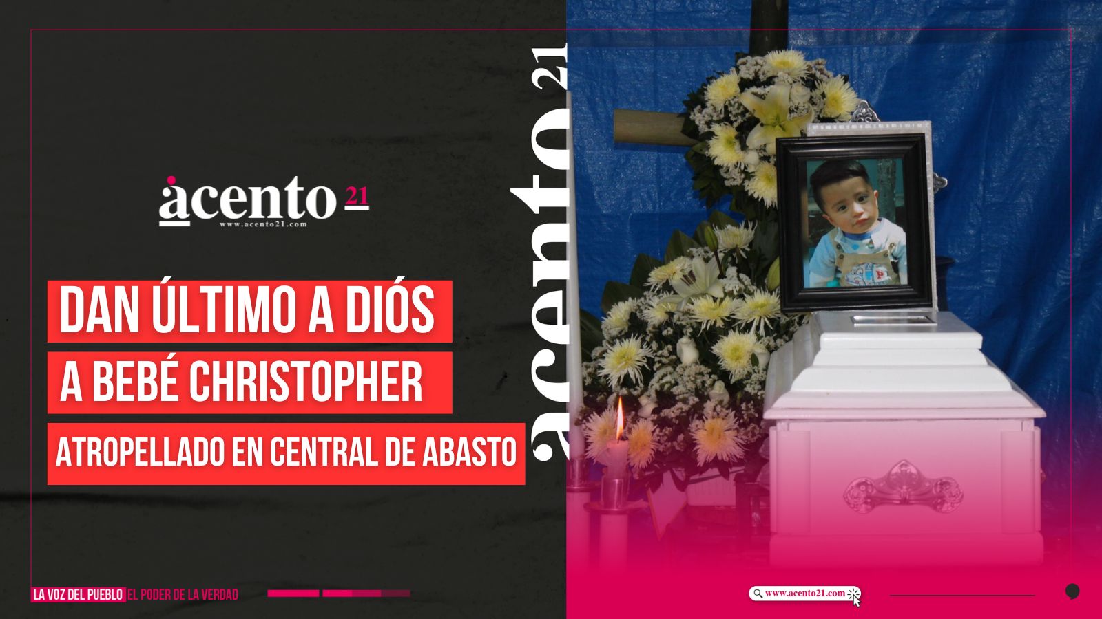 Dan el último adiós al pequeño Cristopher, el bebé de dos años que murió atropellado en la Central de Abasto