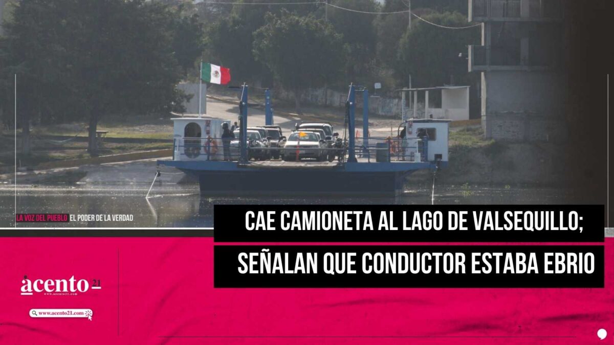 Cae camioneta al lago de Valsequillo; señalan que conductor estaba ebrio