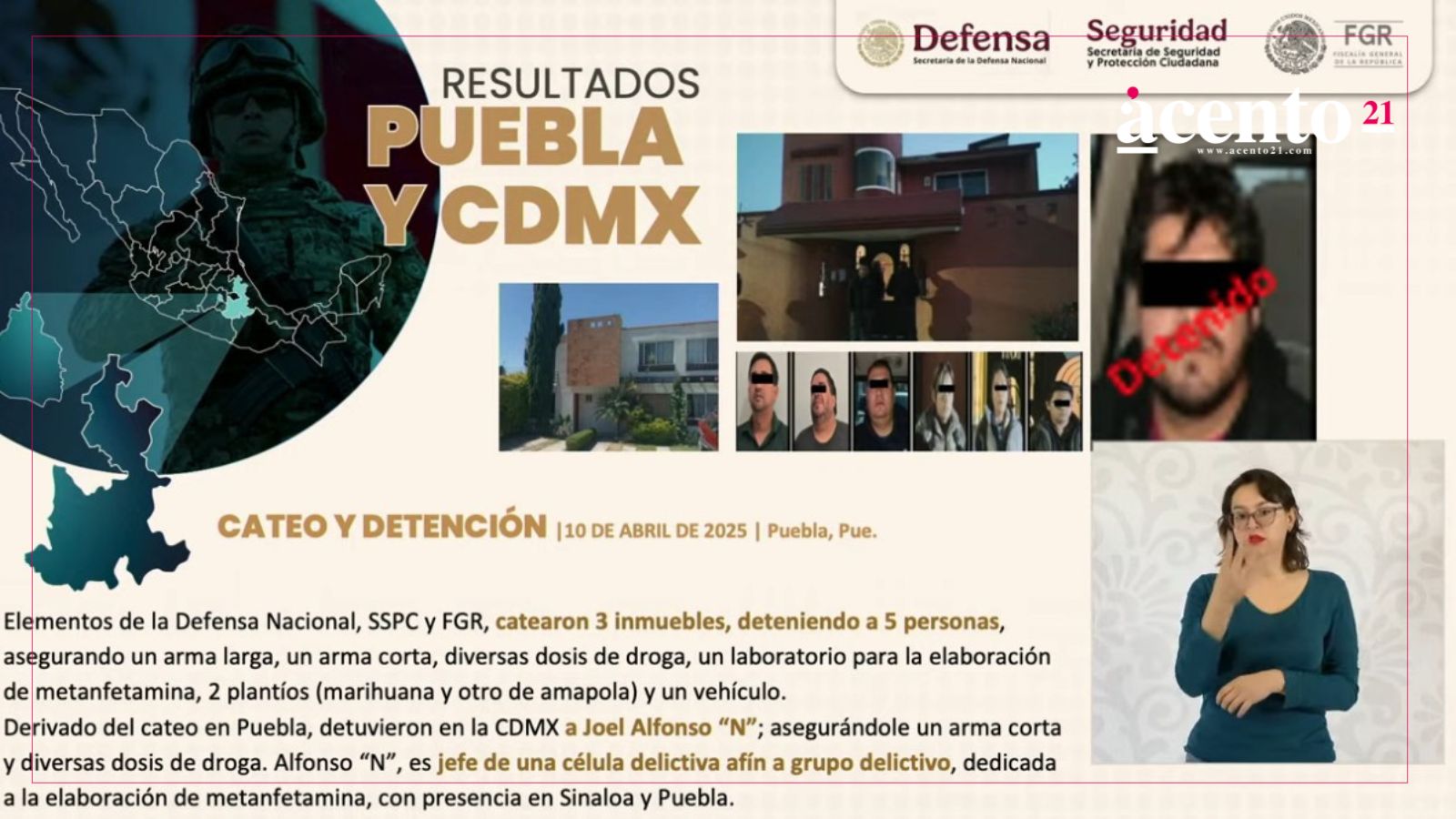 Gracias a operativos en Puebla detienen a “El Gangoso”