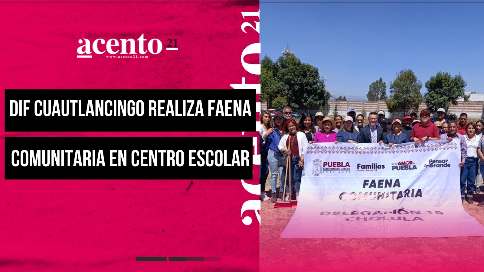 Encabeza Tere Alfaro faena comunitaria en la Escuela Josefa Ortiz de Domínguez