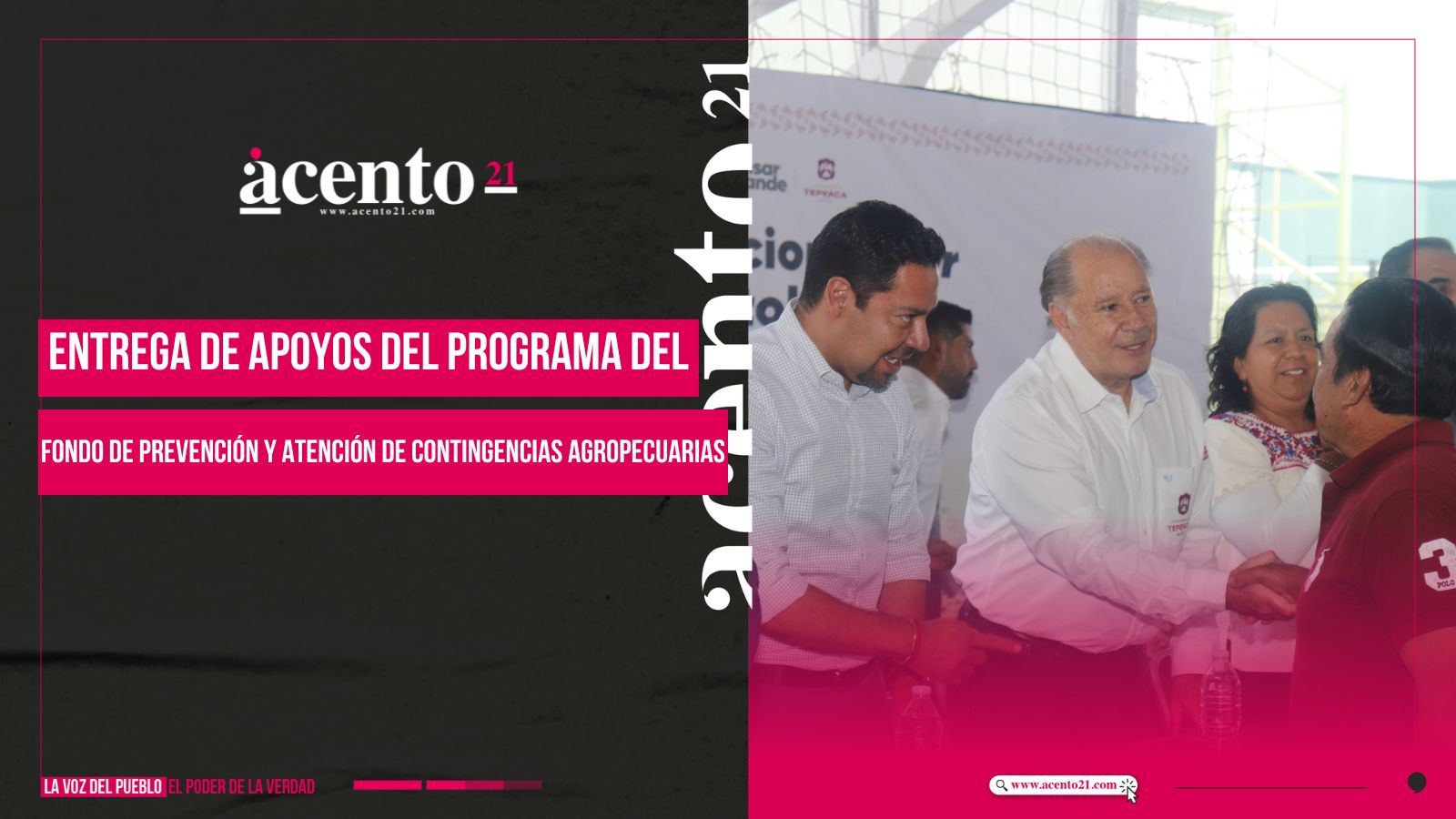 Entrega de apoyos del Programa Fondo de Prevención y Atención de Contingencias Agropecuarias