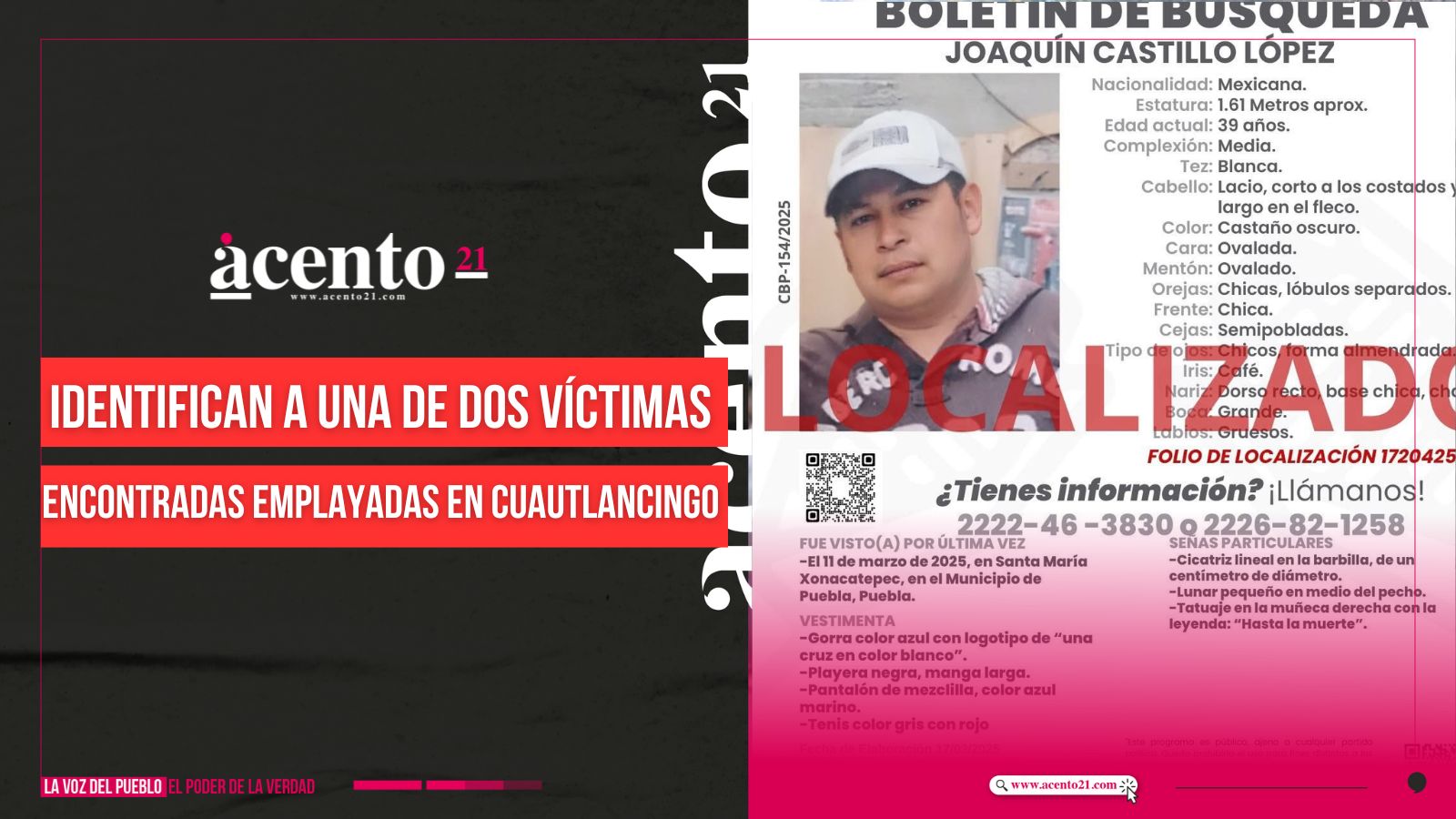 Es identificada una de las dos víctimas que aparecieron emplayadas en Cuautlancingo